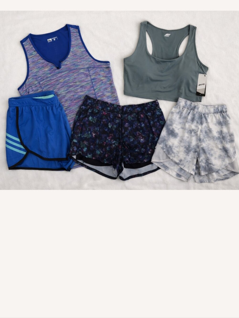 5‑Piece Activewear Bundle — Adidas, Avia, RBX, Athletic Works — Sizes XL‑3X — NW